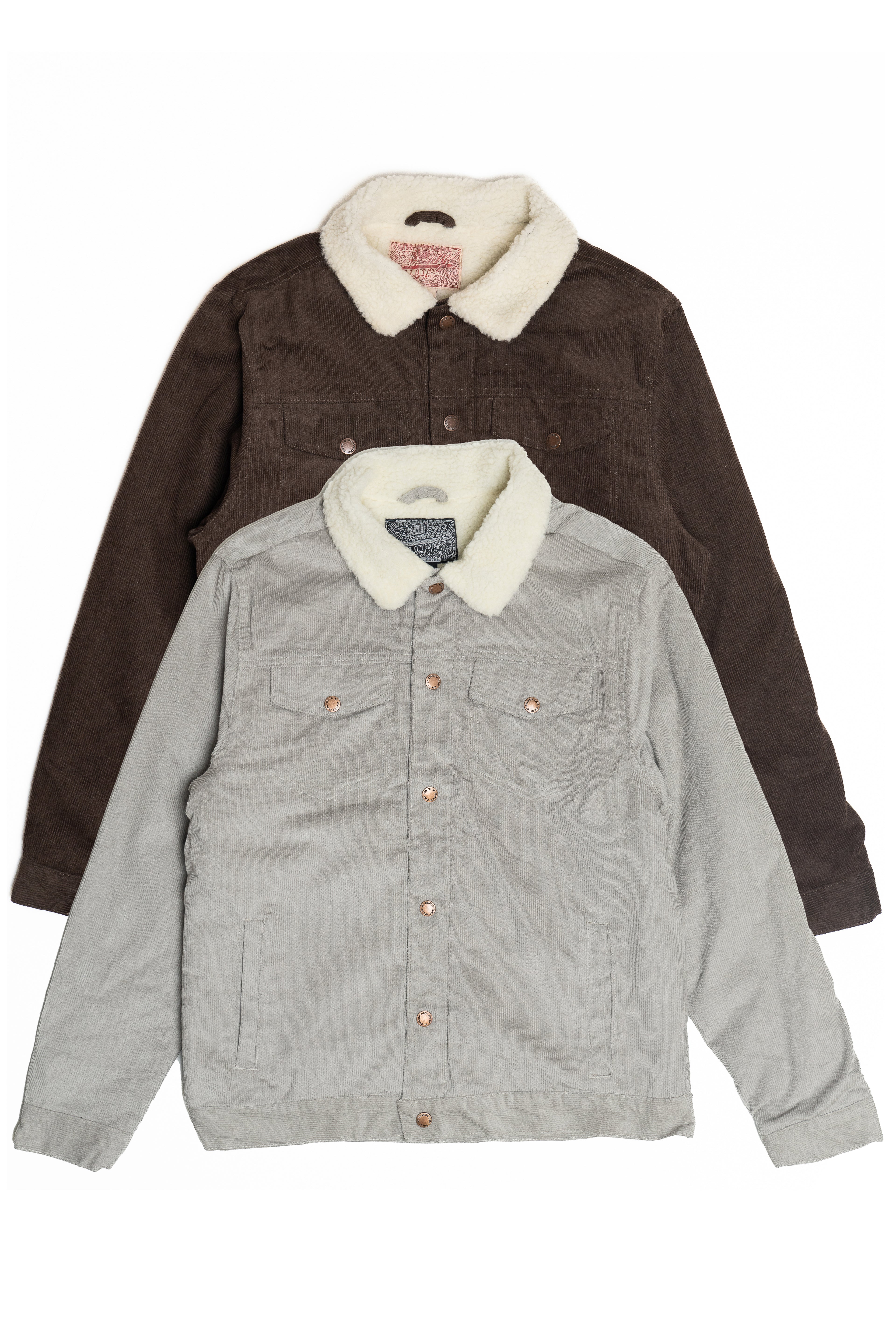 Faux Sherpa Lined Cord Trucker Jacket
