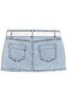 Butterfly Belt Mini Denim Skirt