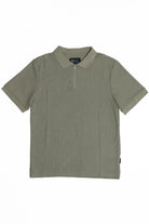 Ribbed Quarter Zip Polo