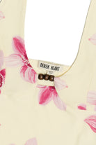 Tropical Floral Wooden Bead Halter Top