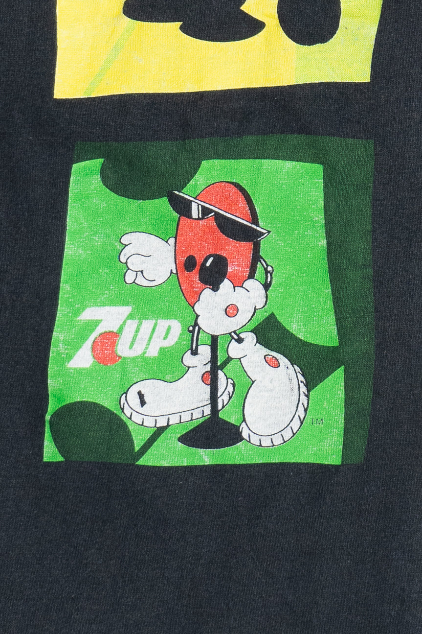 Vintage 7-Up Cool Spot Pop Star Mascot T-Shirt (1990s)