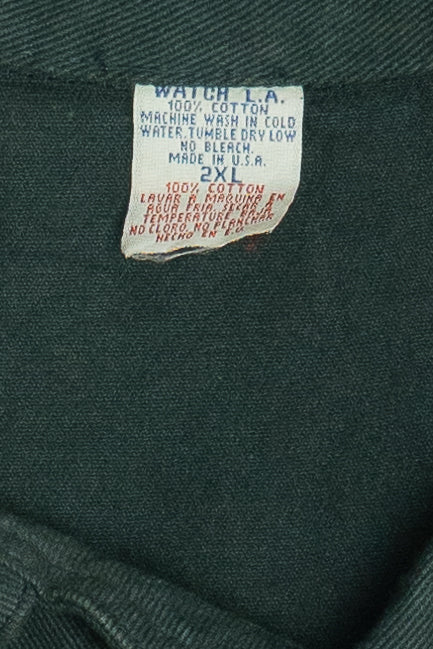 Vintage Forest Green Watch L.A. Denim Vest (1990s)