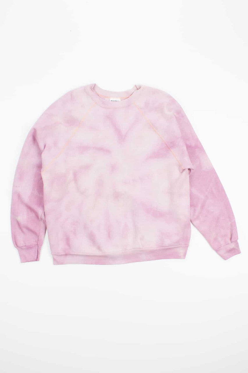 Faded Pink Spiral Bleached Vintage Sweatshirt 1