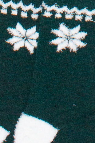 Fair Isle Fuzzy Socks - Forest