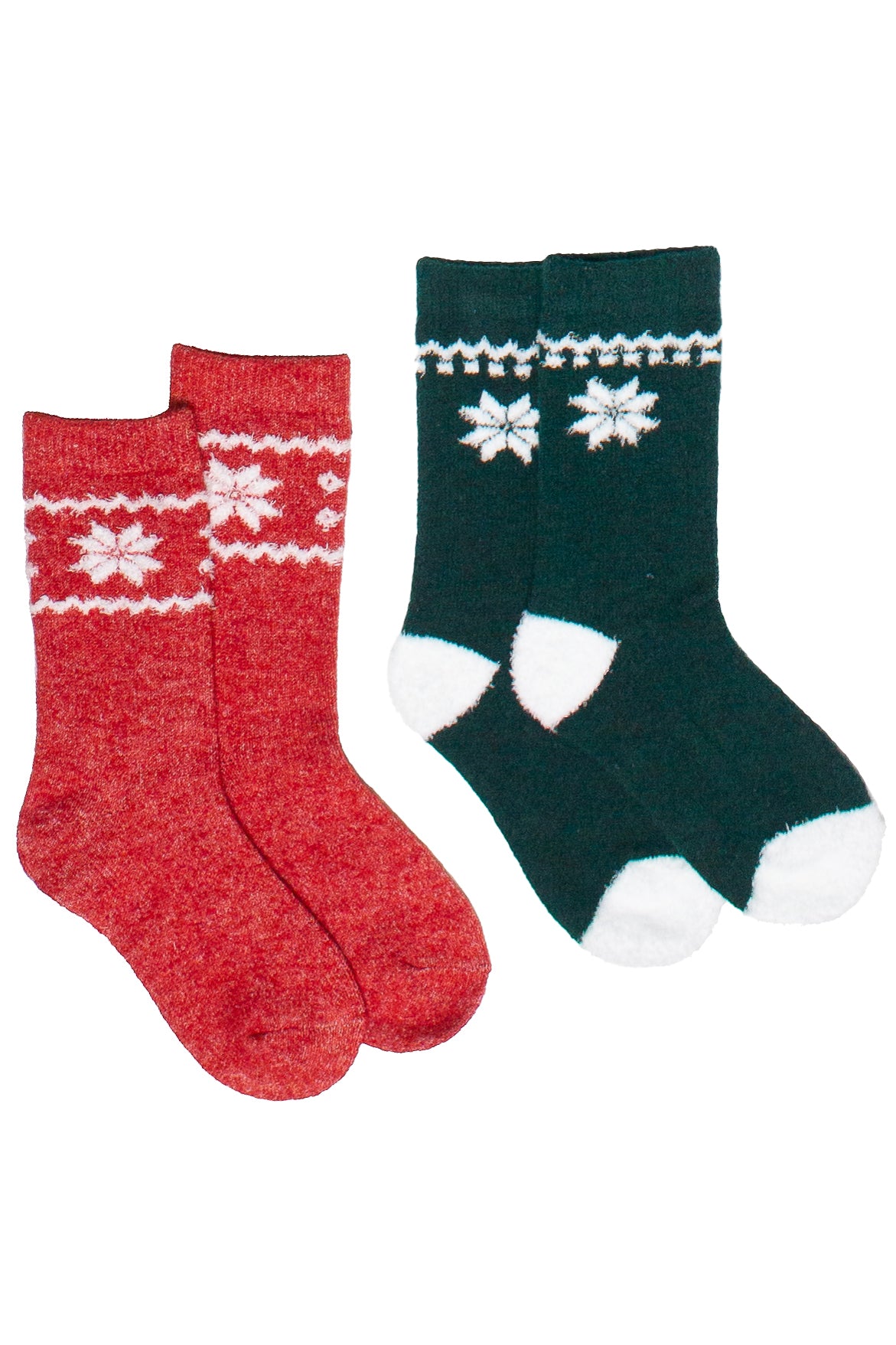 Fair Isle Fuzzy Socks