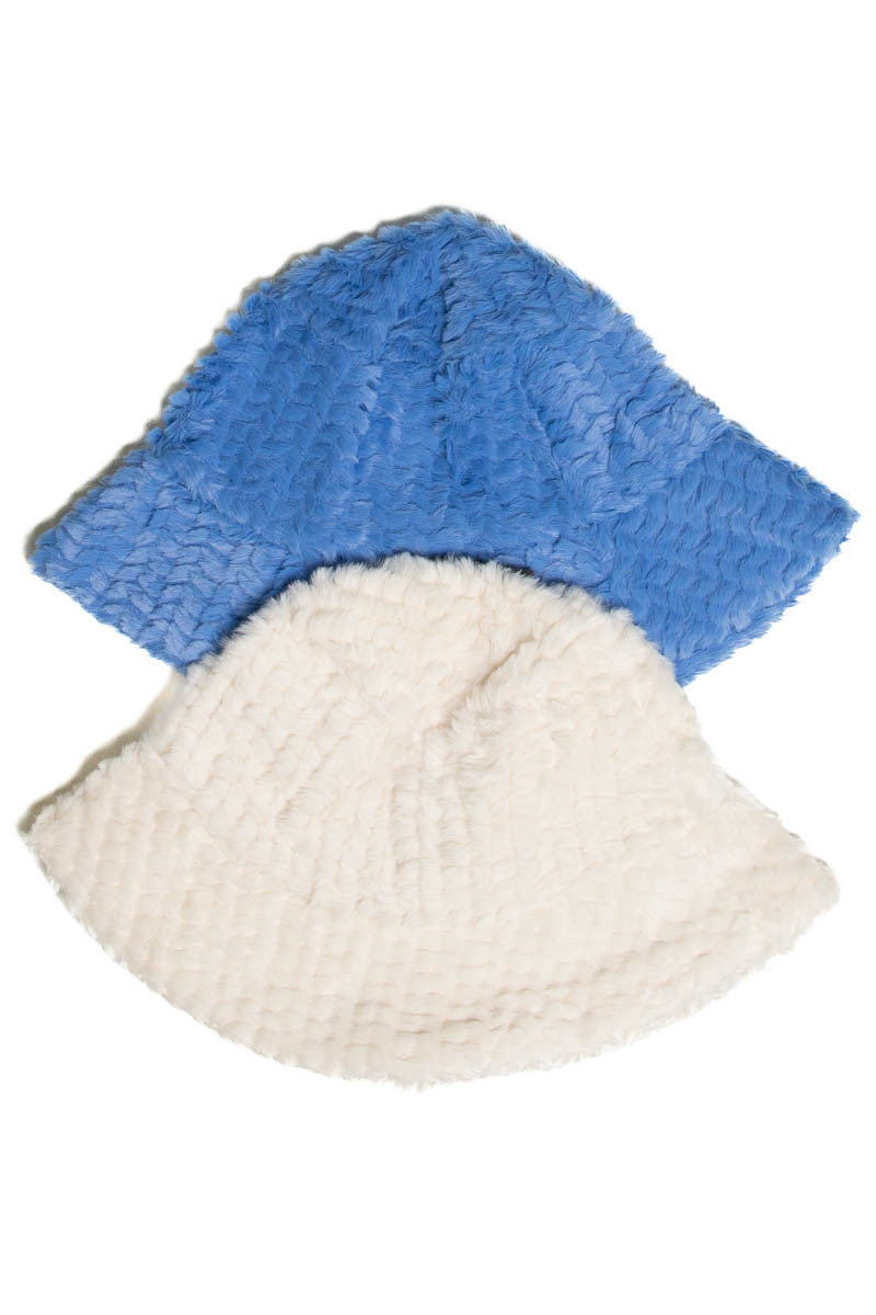 Taupe Faux Fur Bucket Hat