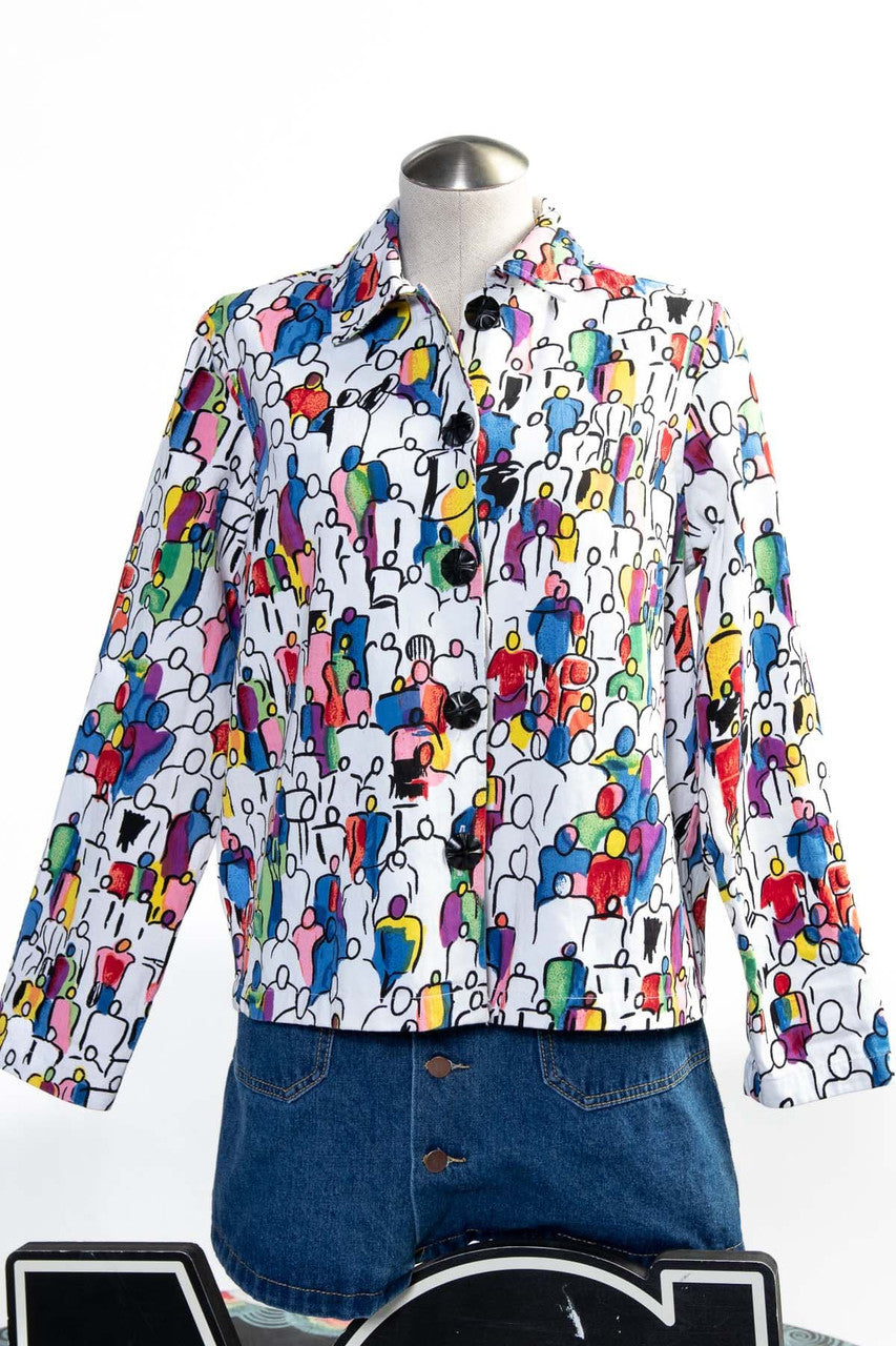Vintage Rainbow People Lightweight Jacket (sz. Small)