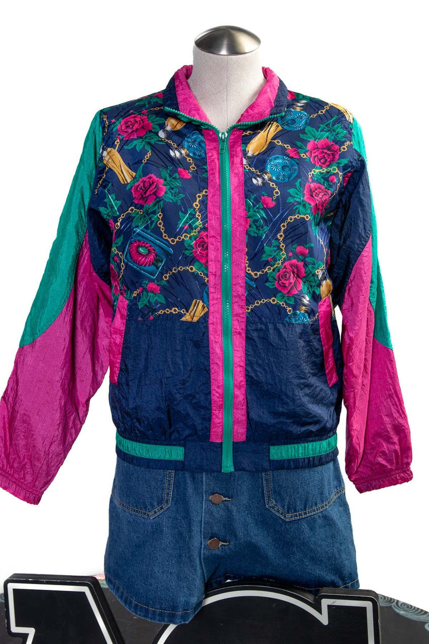 Vintage Floral Chains Windbreaker (sz. Medium)
