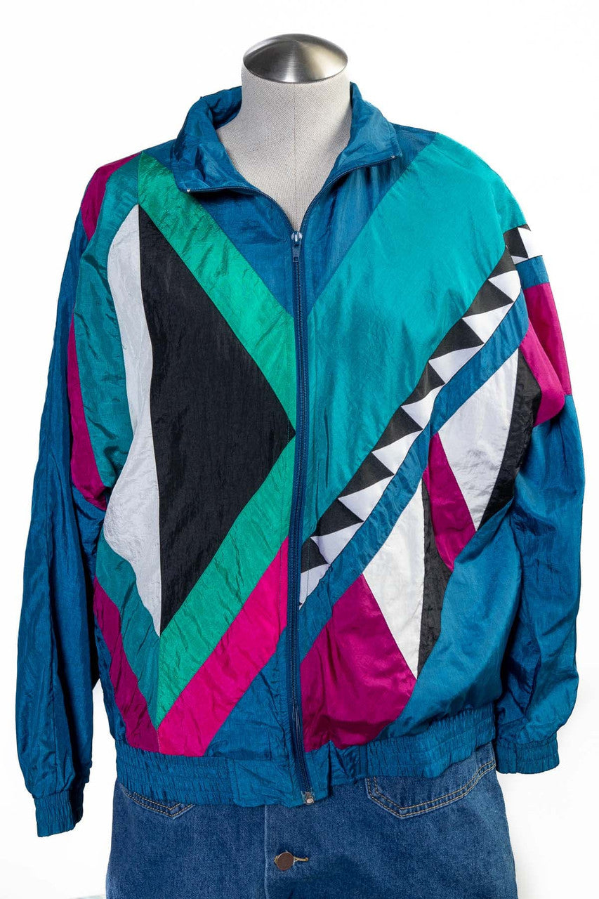 Vintage Zig-Zag Milano Sport Windbreaker (sz. Medium)