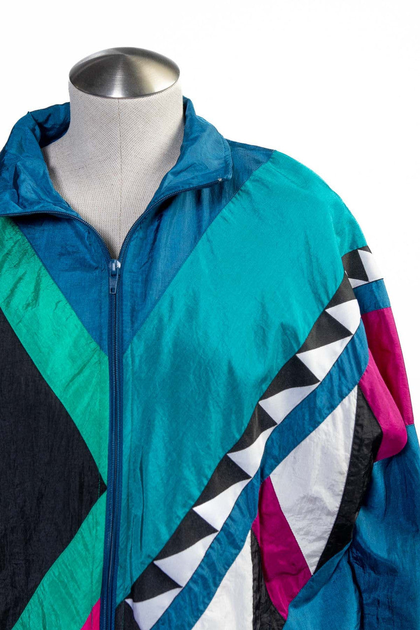 Vintage Zig-Zag Milano Sport Windbreaker (sz. Medium)