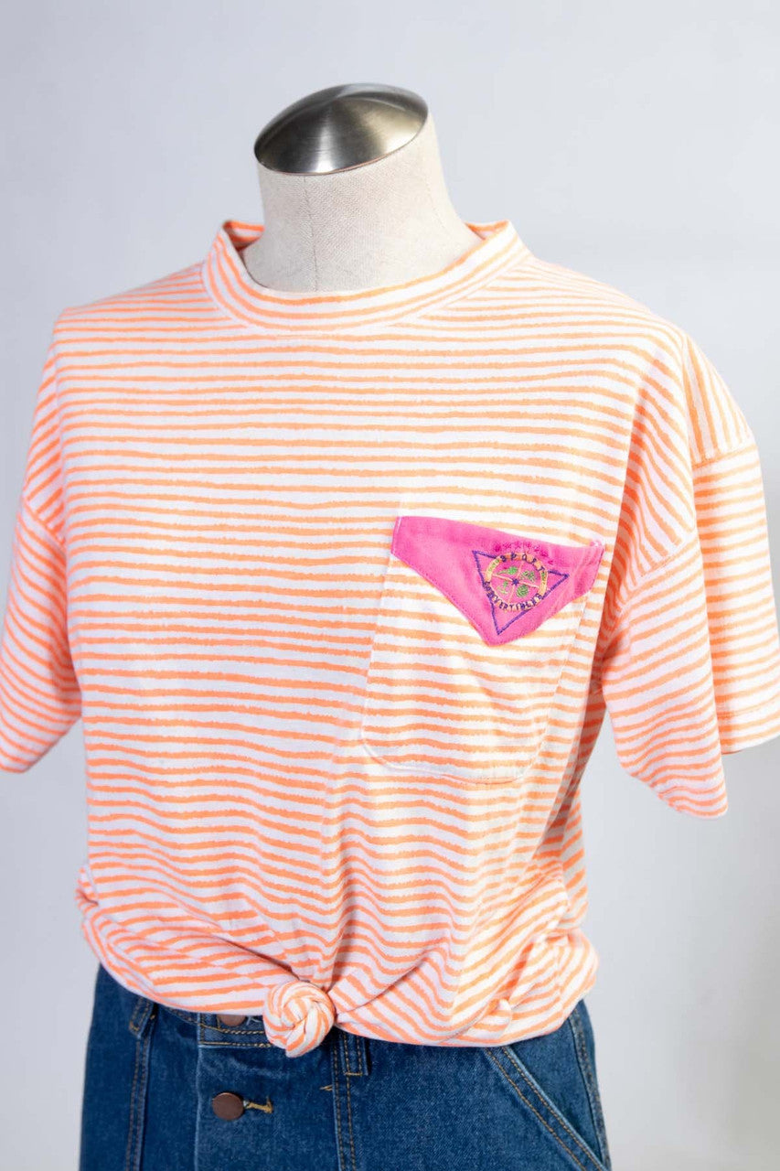 Vintage Wilson Sport Striped Pocket T-Shirt (sz. Medium)