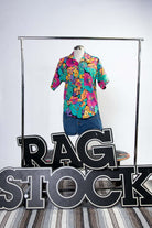 Vintage Tropical Floral Button Up Shirt (1980s)