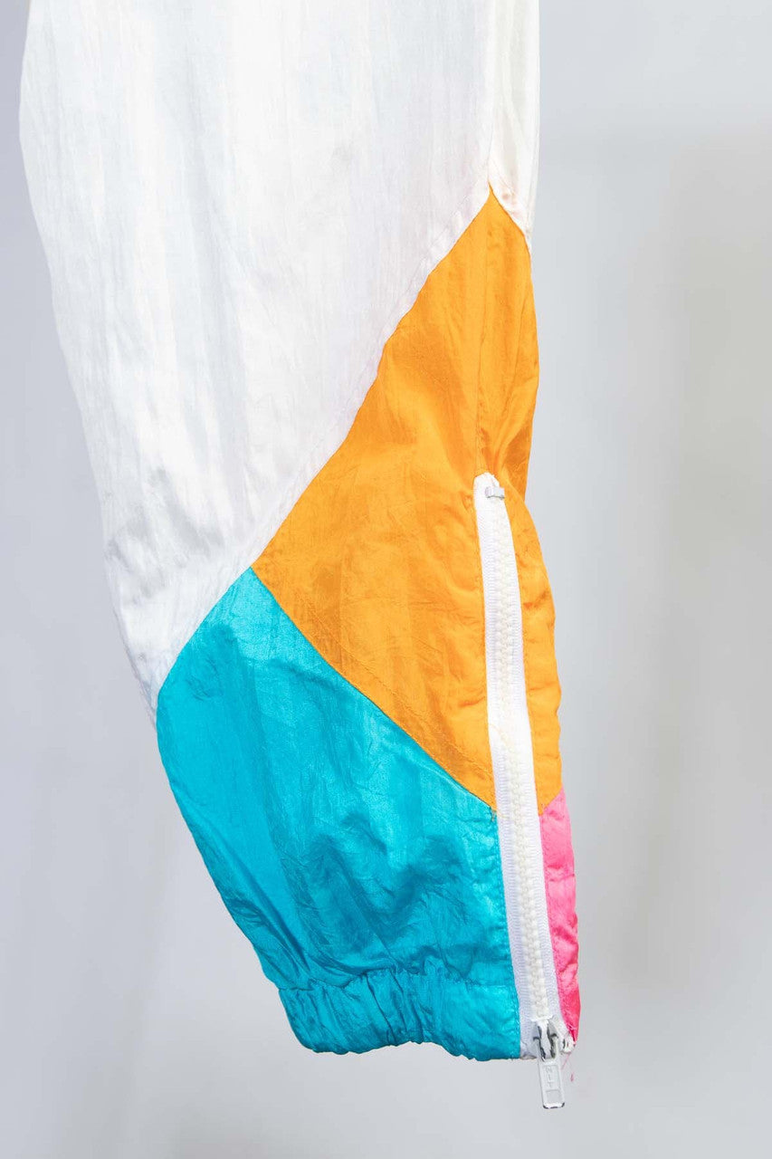 Vintage 90s Color Block Track Pants (sz. Small)