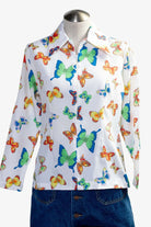 Vintage Butterflies Quarter Zip Top (sz. 34)
