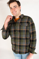 Olive George Flannel Shirt 3890
