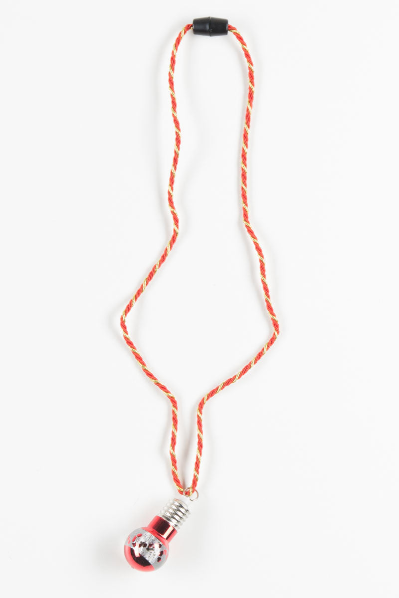 Flashing Bulb Christmas Necklace