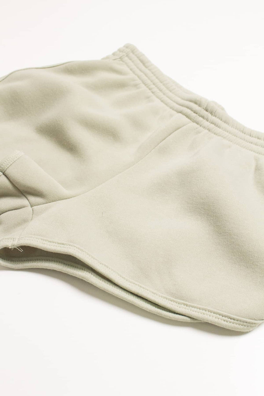 Sage Fleece Dolphin Shorts
