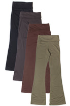 Fold Over Fleece Lined Flare Leggings