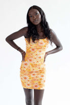Floral Scoop Back Mini Dress