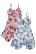 Floral Mesh Hanky Hem Dress