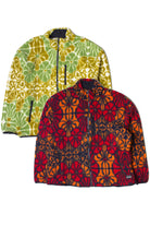 Floral Faux Sherpa Zip Up Jacket