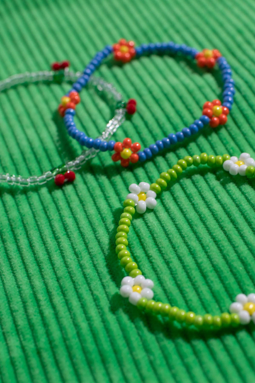 Cherry & Flower Beaded Bracelets