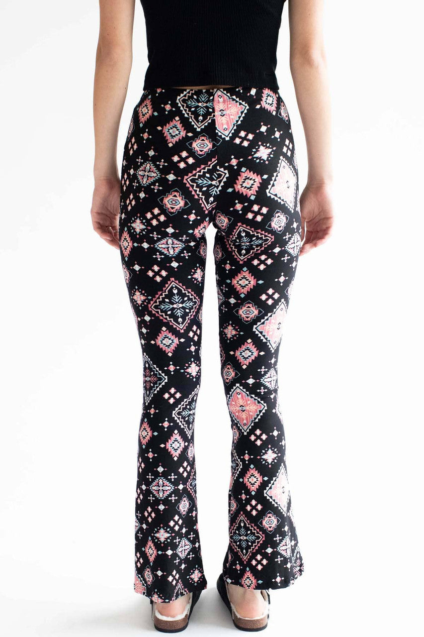 Frosted Western Diamonds Bell Bottoms