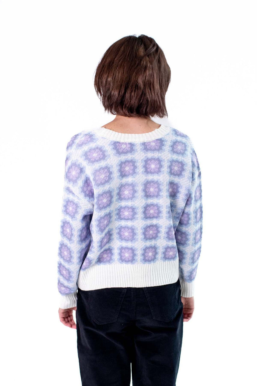 Gardenia Combo Granny Square Cardigan