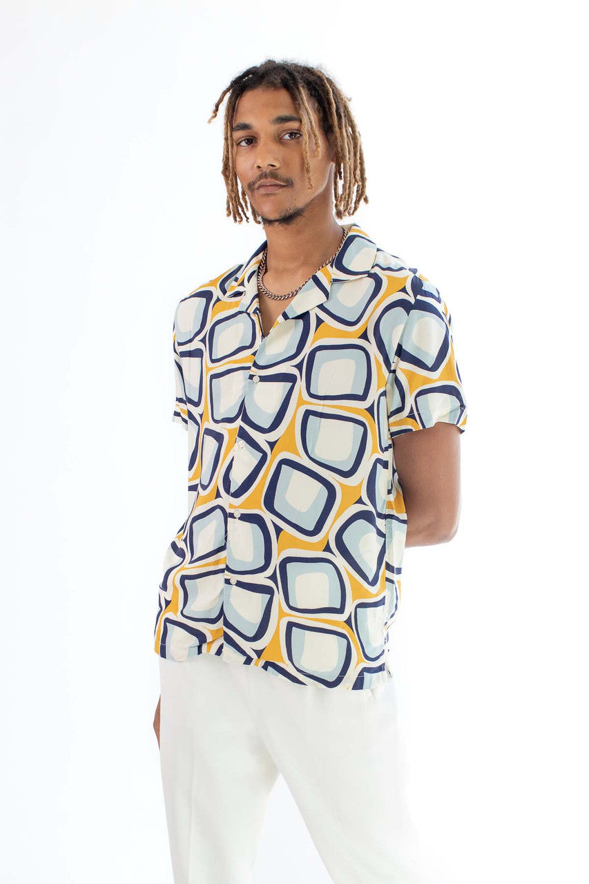 Geo Sugar Cube Button Up Shirt