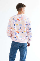 Geometric Light Pink Crew Sweatshirt