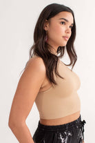 Ginger Seamless Mock Neck Crop Tank