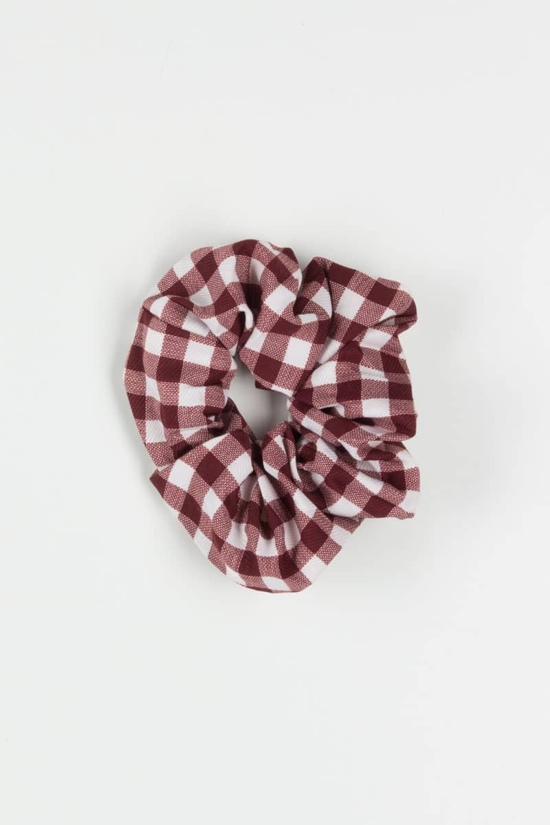 Large Gingham Scrunchie