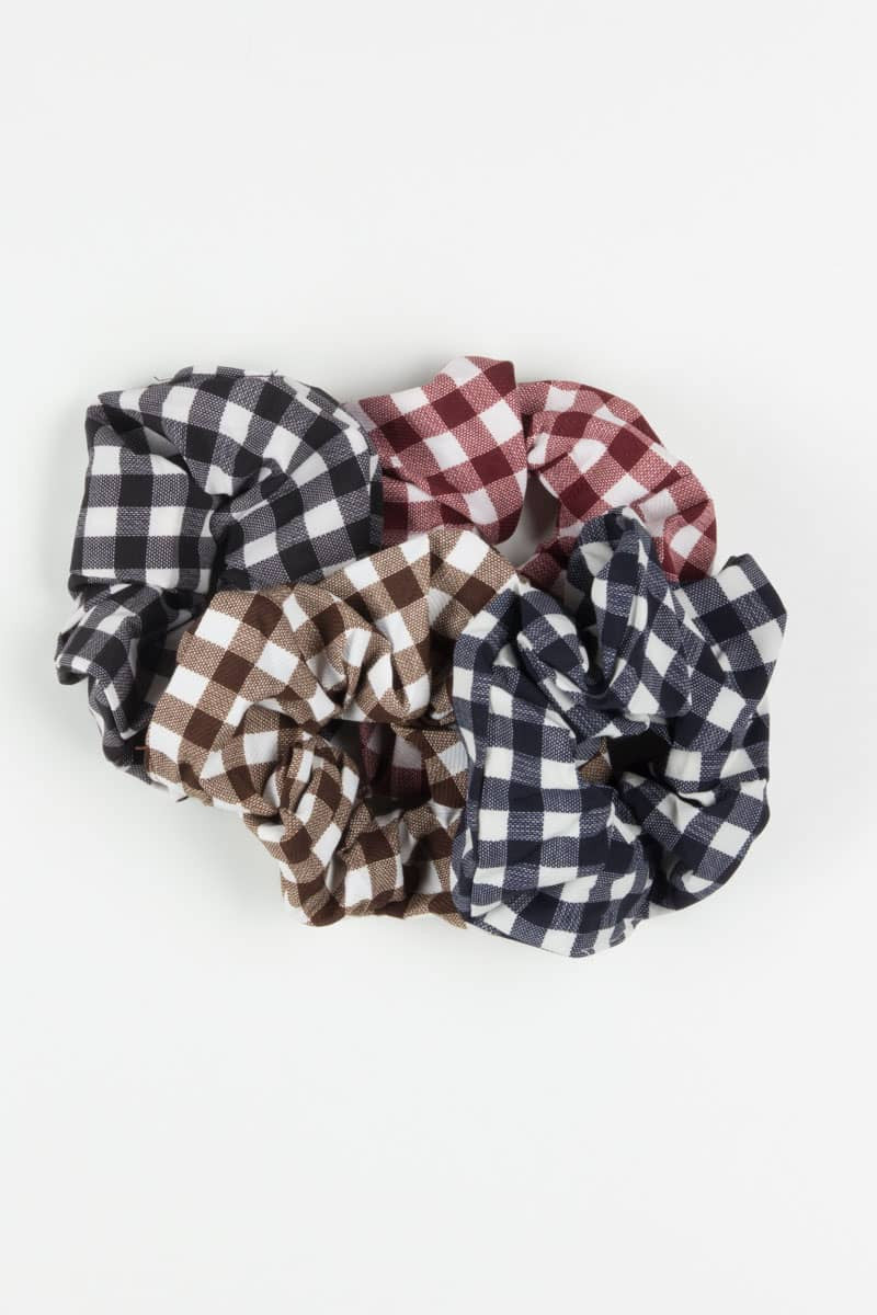 Large Gingham Scrunchie
