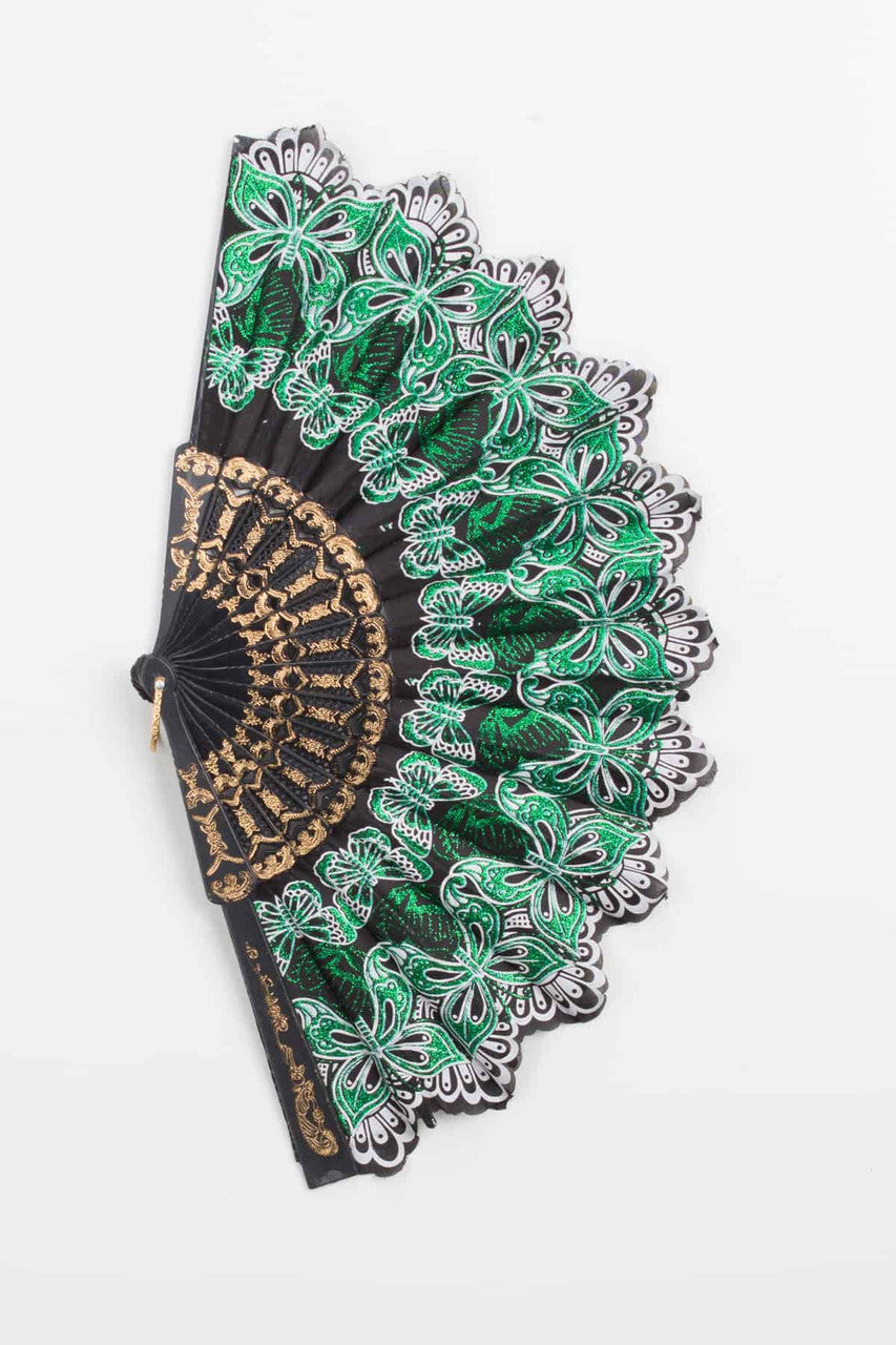 Glitter Butterfly Fan