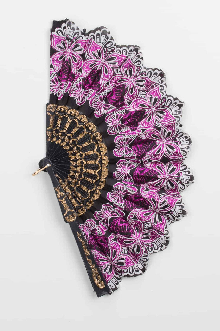 Glitter Butterfly Fan