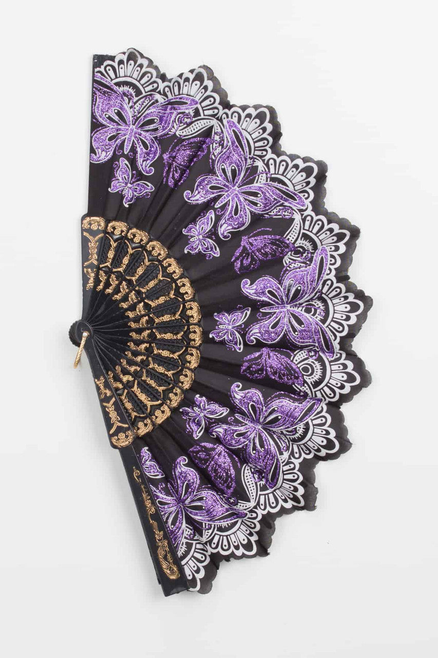 Glitter Butterfly Fan