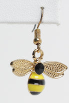 Gold Bee Dangle Earrings