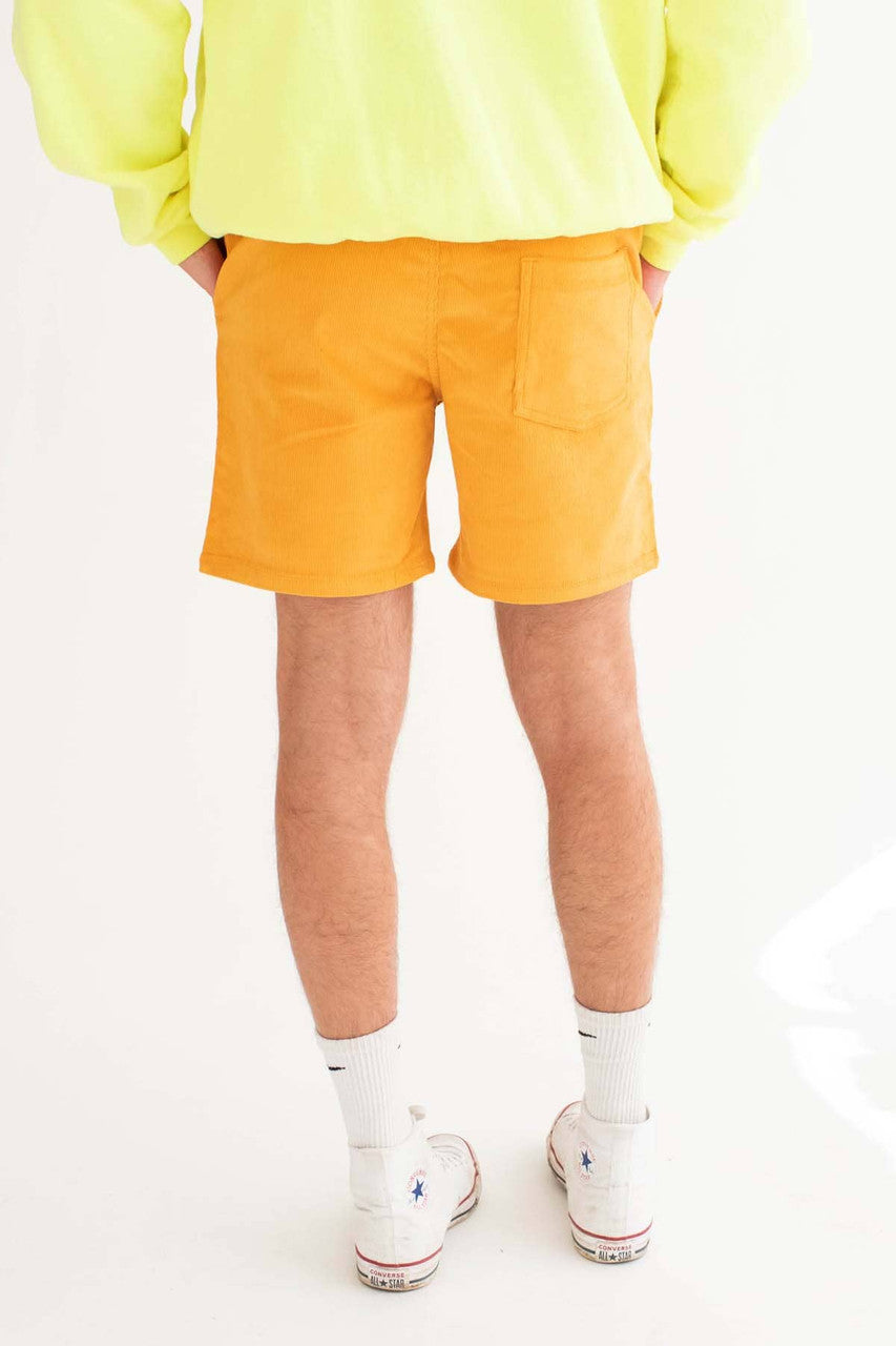 Gold Corduroy Shorts