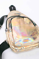 Gold Holographic Sling Bag