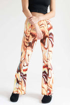 Golden Marble Seamed Bell Bottoms