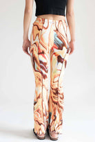 Golden Marble Seamed Bell Bottoms