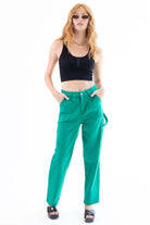 Green Carpenter Dad Jeans