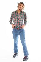 Green Corduroy Patch Flannel
