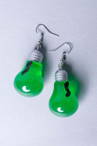 Green Light Bulb Earrings