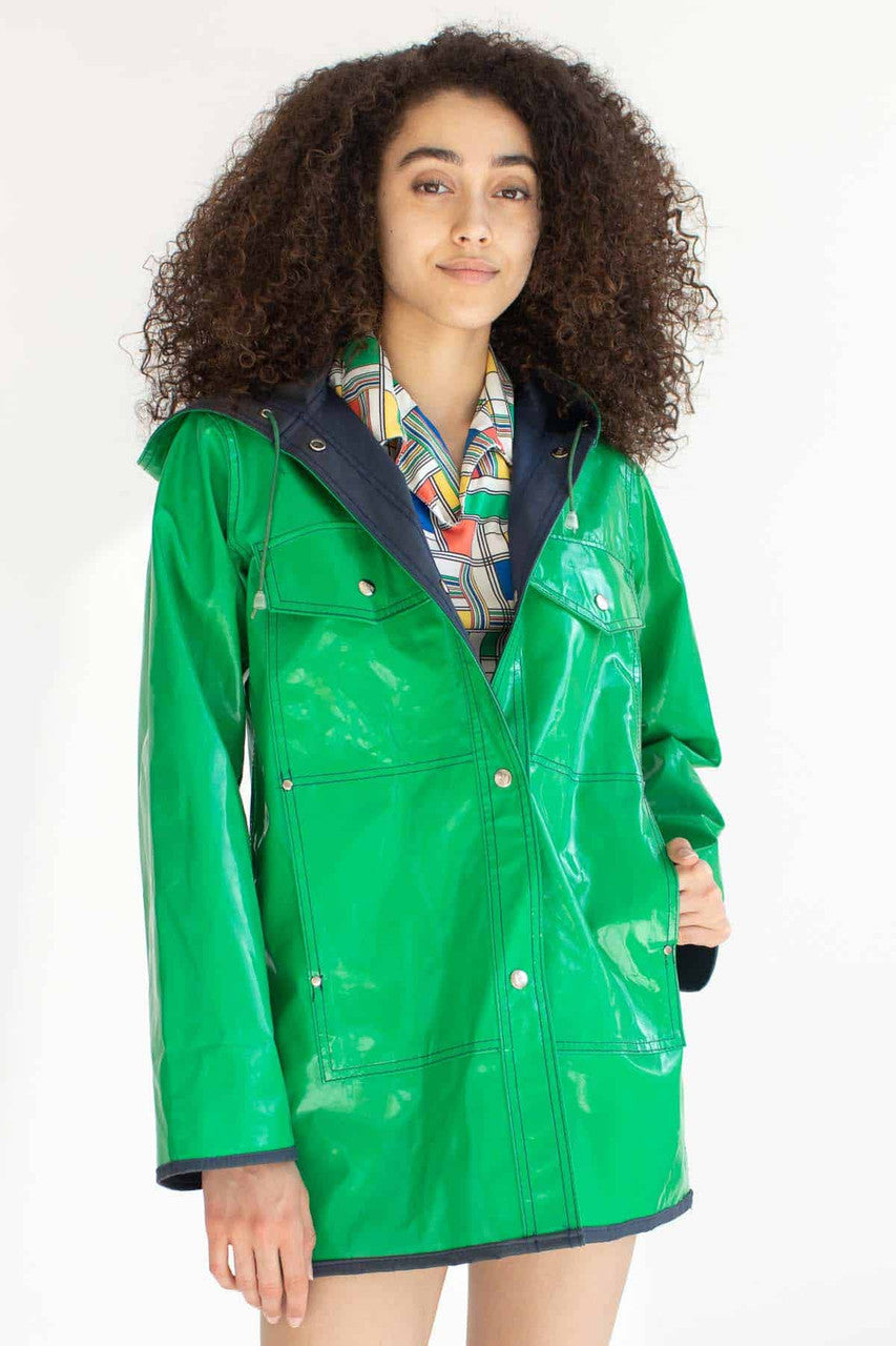 Green PVC Rain Coat