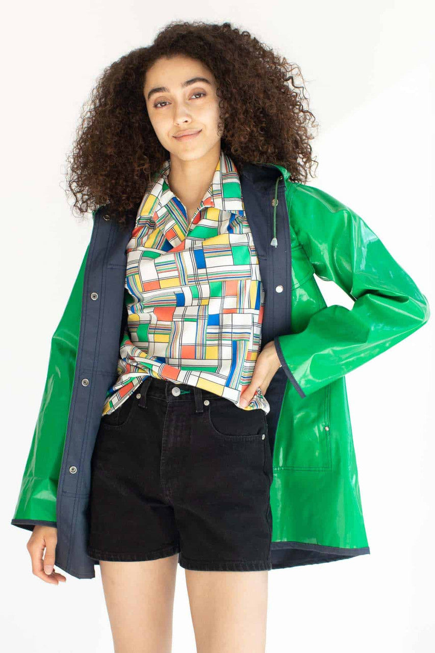 Green PVC Rain Coat