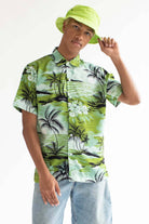Green Rolling Waves Hawaiian Shirt