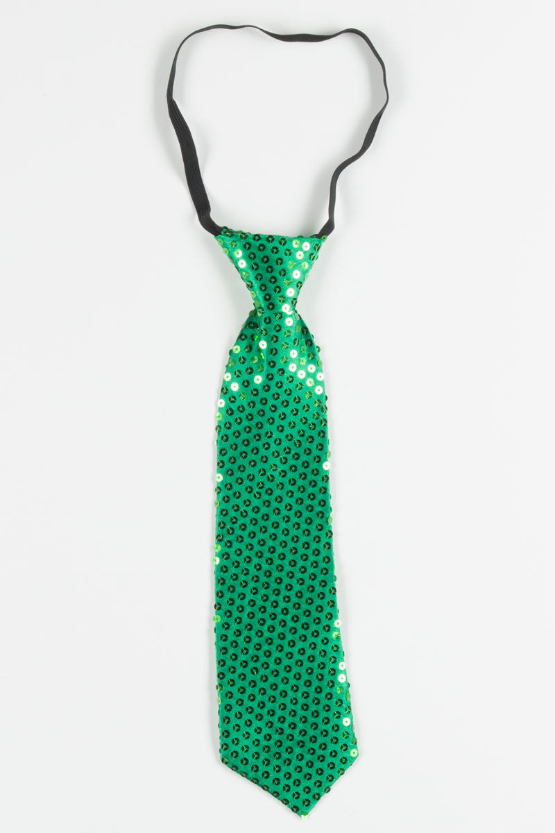 Green Sequin Neck Tie