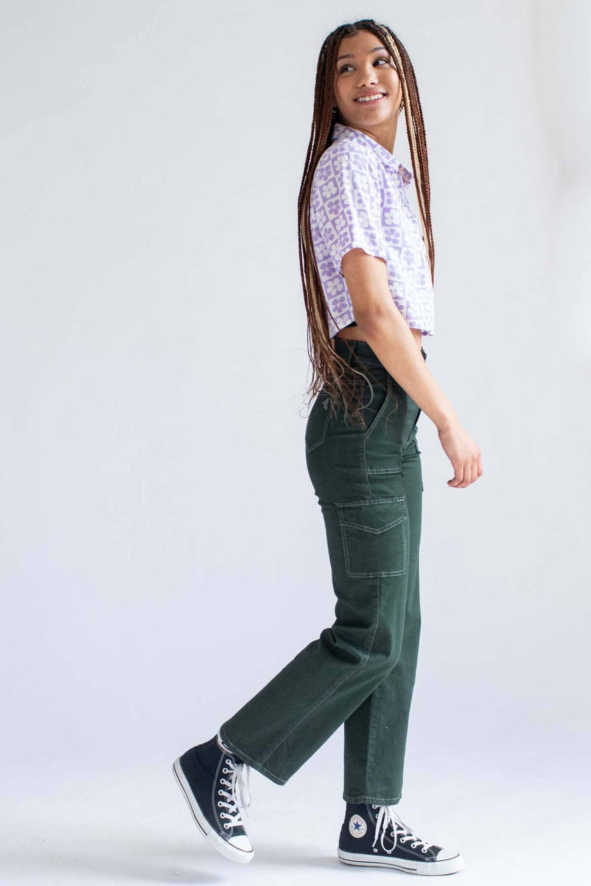 Green Stretch Carpenter Jeans