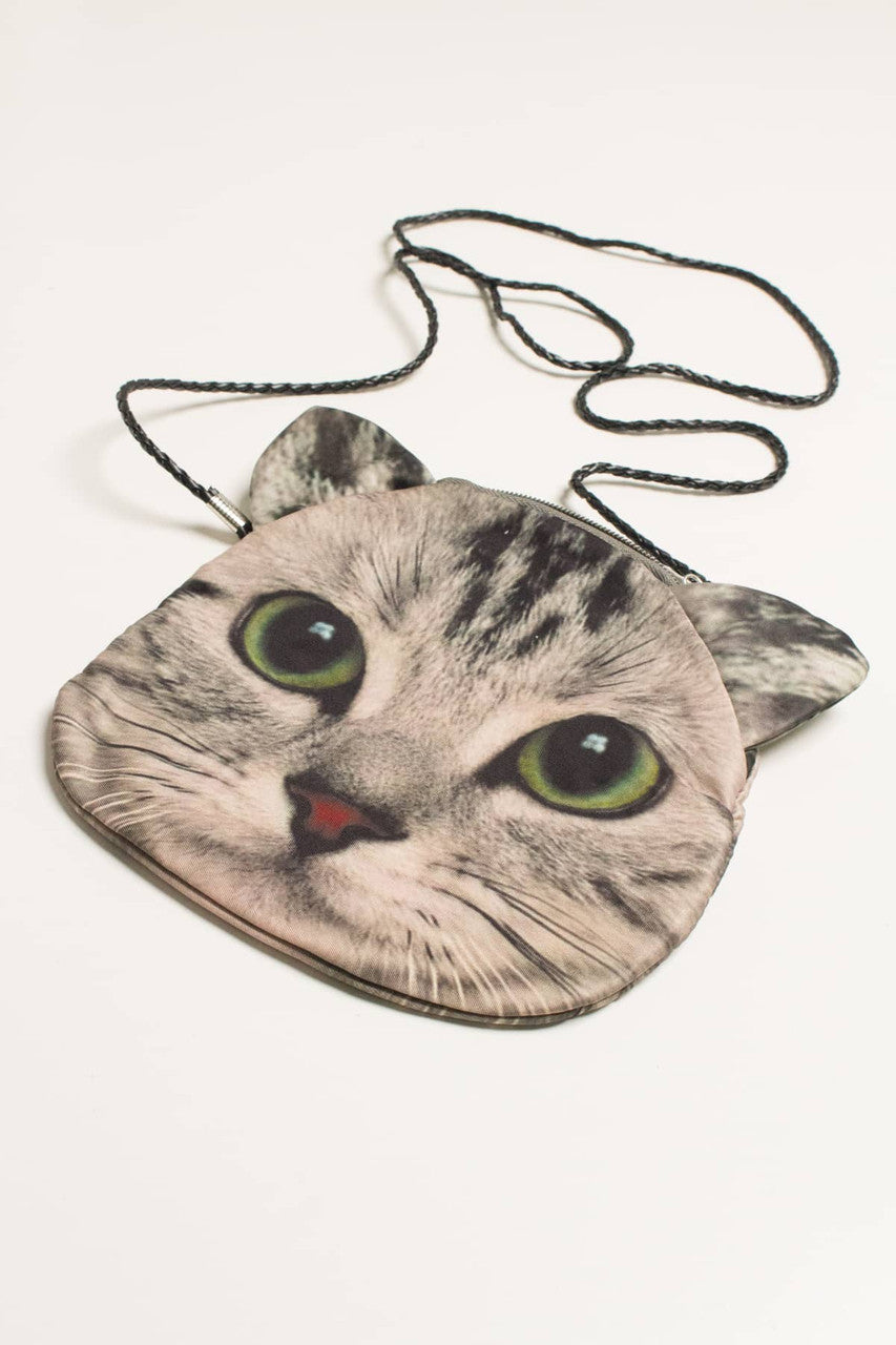 Cat Purse Grey American Shorthair